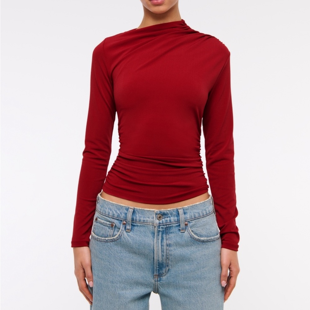 Red Long Sleeve Top
